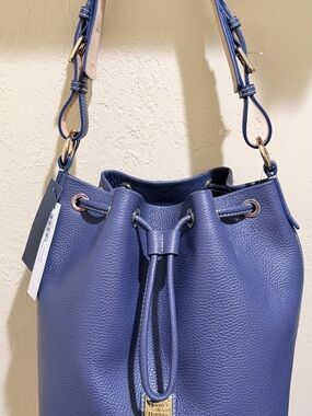 Women’s Blue Drawstring Bucket Bag by Doony & Bourke